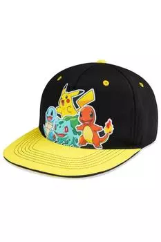 Кепка Snapback с изображением покемона Pokemon, мультиколор
