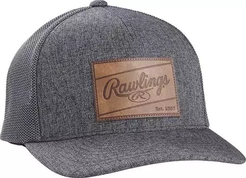 Кепка Snapback с кожаной нашивкой Rawlings, серый