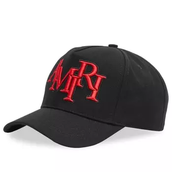 Кепка ступенчатая парусиновая шляпа Amiri, черный