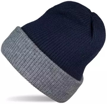 Кепка styleBREAKER Strickbeanie, цвет Dunkelblau Grau