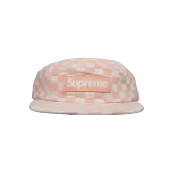 Кепка Supreme Checkerboard Camp Персиковый