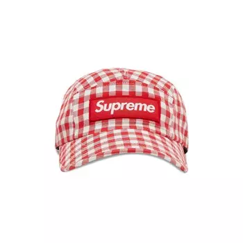 Кепка Supreme Gingham Camp, красная