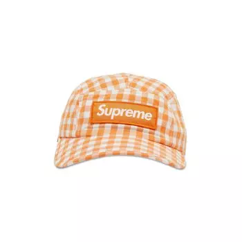 Кепка Supreme Gingham Camp, Оранжевая
