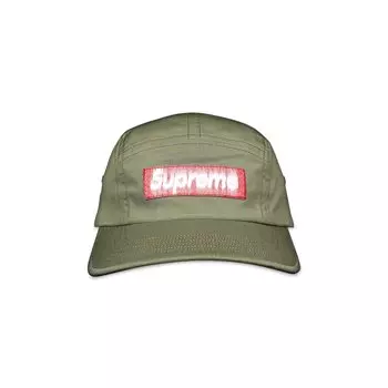 Кепка Supreme с обратной этикеткой Оливковый