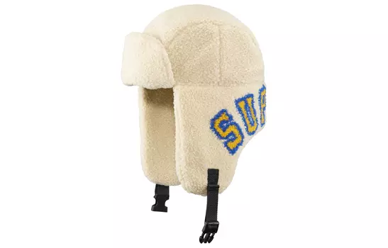 Шапка Supreme Shearling, бело-бежевый