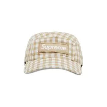 Кепка Supreme в клетку Тан