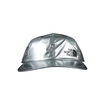 Кепка Supreme x The North Face Metallic, 6 панелей, серебристая