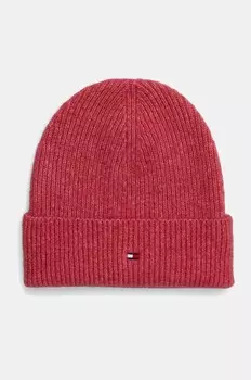 Кепка Tommy Hilfiger из смесовой шерсти, розовый