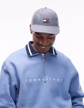 Кепка Tommy Jeans Heritage в полоску темно-синего цвета