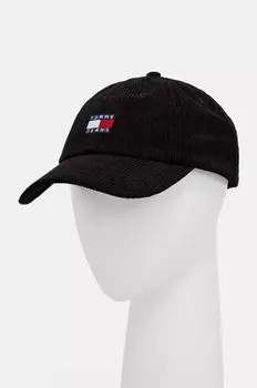 Кепка Tommy Jeans с вельветовым козырьком, черный