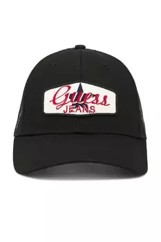 Кепка тракер с нашивками Guess Jeans, jet black