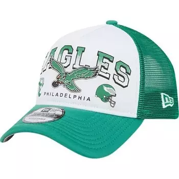 Кепка Trucker 9Forty Aframe в стиле ретро NFL Philadelphia Eagles New Era, зеленый