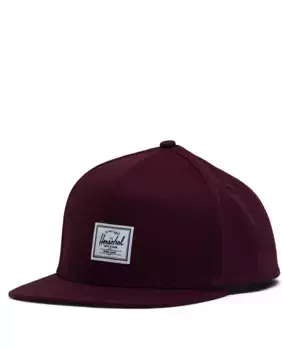 Кепка унисекс из темно-бордовой ткани Herschel, гранатовый