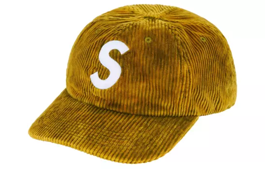 Кепка Supreme Corduroy S Logo, желтый