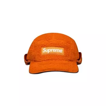 Кепка-ушанка Supreme с глубоким ворсом, оранжевая
