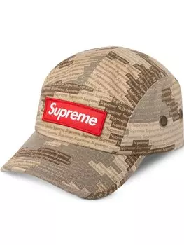 Кепка в стиле милитари Supreme, коричневый