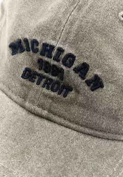 Кепка Washed Michigan PULL&BEAR, светло-серая