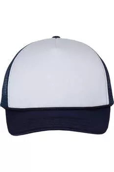 Кепка водителя грузовика Valucap Foam Mesh Back, белый/темно-синий