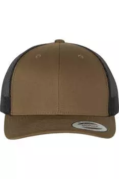 Кепка YP Classics из шести панелей в стиле ретро дальнобойщика, цвет coyote brown/ black