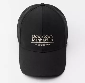 Кепка Zara Slogan, черный