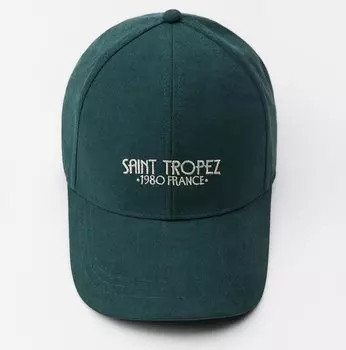 Кепка Zara Slogan, зеленый