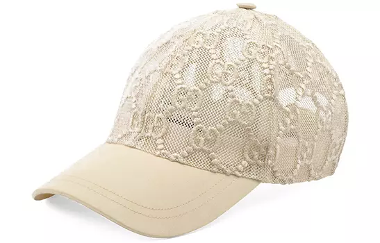 Кепка женская Gucci кружевная, кремовый