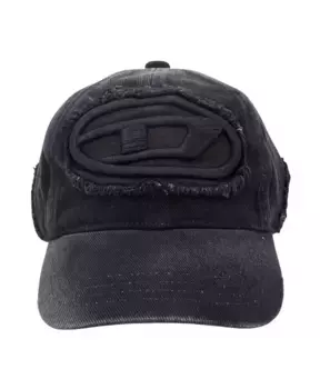 Кепки с овальным логотипом D спереди. Diesel, черный