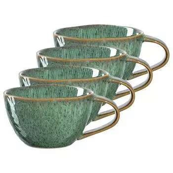 Керамическая чашка матера (набор из 4 шт.) Leonardo, зеленый