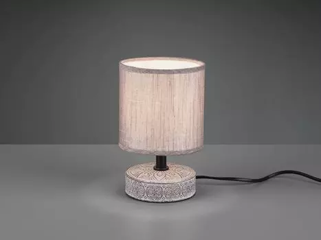 Керамическая настольная лампа коричневого цвета с тканевым абажуром для подоконника, прикроватная лампа Reality Leuchten, коричневый