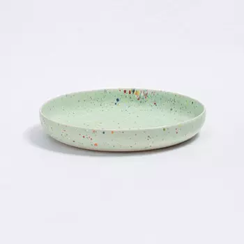 Керамическая тарелка для пасты Egg Back Home 22 см, зеленый