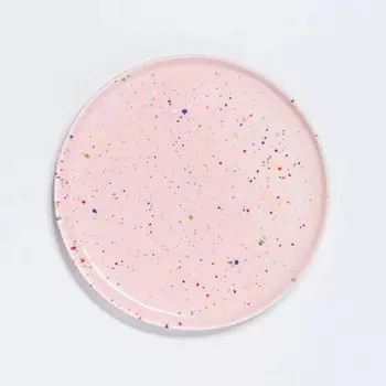 Керамическая тарелка для салата Egg Back Home 22 см, розовый