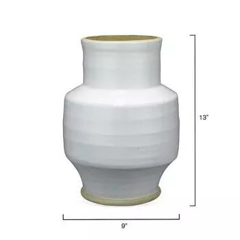 Керамическая ваза Джейми Янга "Солнцестояние" Jamie Young, белый