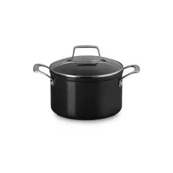 Керамическая высокая алюминиевая кастрюля Le Creuset с антипригарным покрытием, черный