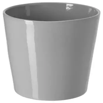 Керамический горшок для растений, серый, 15 см, для дома и улицы SKOGSVINBR IKEA