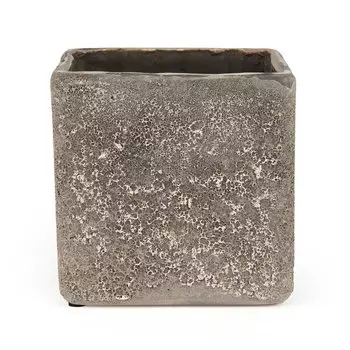 Керамический квадратный цветочный горшок Evidea Living - антрацит - 13 см