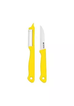 Керамический набор из 2 ножей + овощечистка Grwe, желтый