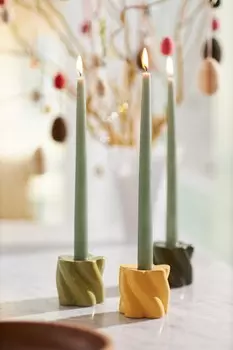 Керамический подсвечник H&M, зеленый