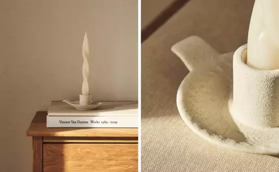 Керамический подсвечник Zara Home, серый