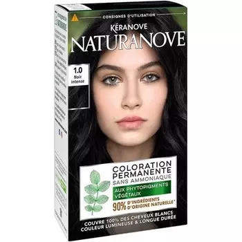 Keranove Naturanove Стойкая краска с растительными фитопигментами Интенсивный черный 1.0, KeRanove
