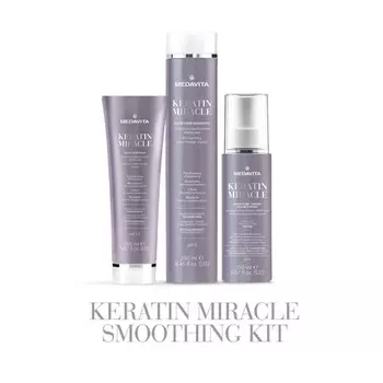 Keratin Miracle Smoothing Kit Шампунь-маска-спрей Medavita