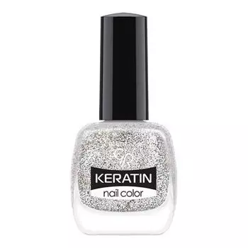 Кератиновый лак для ногтей 402 Golden Rose, Keratin Glitter Nail Color