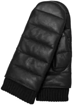 KESSLER Варежки "Фиби" (2 штуки), узкие варежки из кожи ягненка под пуховик, черный