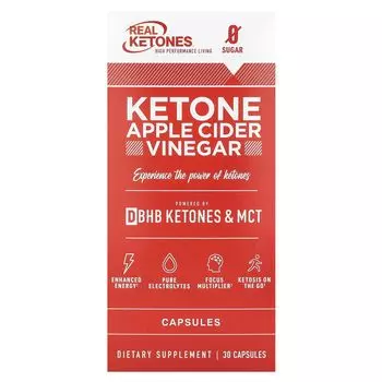 Кетоновый яблочный уксус, 30 капсул Real Ketones