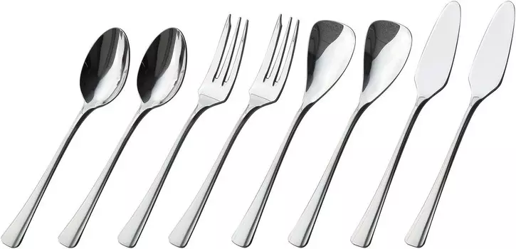 KEVNHAUN KV#3003 Набор столовых приборов из 8 шт., пара для чая, 8 предметов, нержавеющая сталь, Set Of 8 Tea Times