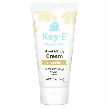Key - E, Крем для рук и тела, без запаха, 2 унции (56 г) Carlson