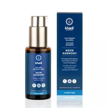 Khadi Аюрведическое масло для кожи головы Neem Harmony масло для волос против перхоти 50мл