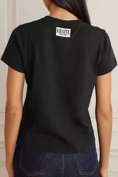 KHAITE футболка Emmylou из хлопкового джерси, черный