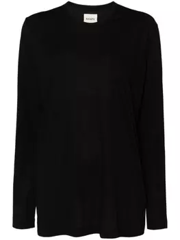 KHAITE футболка с длинными рукавами, черный