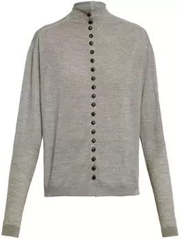 KHAITE кардиган The Danika на пуговицах, серый