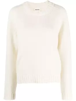 KHAITE кашемировый джемпер Mae с круглым вырезом, нейтральный цвет